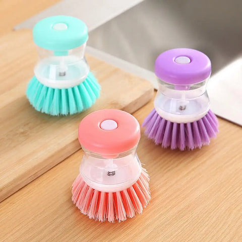 Kitchen Wash Pot Dish Brush Astronaut Washing Utensils With Automatic Soap Liquid Dispenser Household Cleaning Accessories