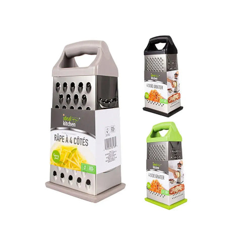 Stainless Steel Cheese Grater 9in 4 Sides, Perfect Grater for Parmesan Cheese. Vegetables, Ginger- Dishwasher Safe, Durable