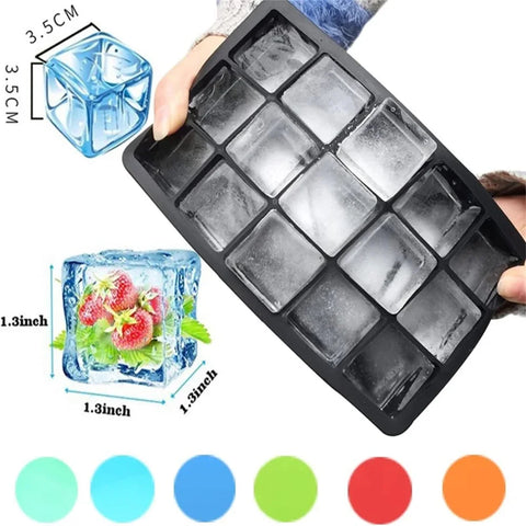 15 Grid Silicone Ice Cube Mold Big Square Ice Cube Tray Mold Ice Cube Maker Non-toxic Durable Bar Pub Wine Ice Blocks Maker