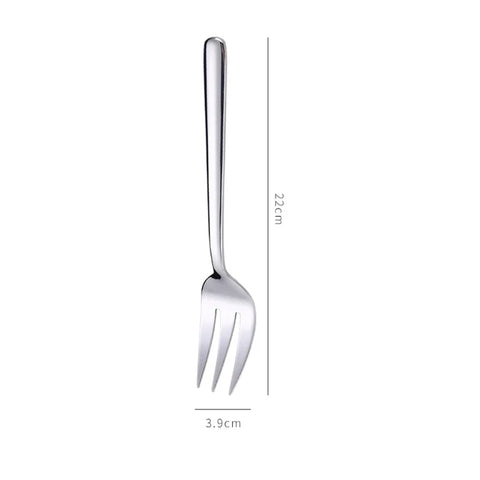 Stainless Steel Salad Serving Spoon Thickening Durable Table Fork Colander Distributing Dish Spoons Western Tableware