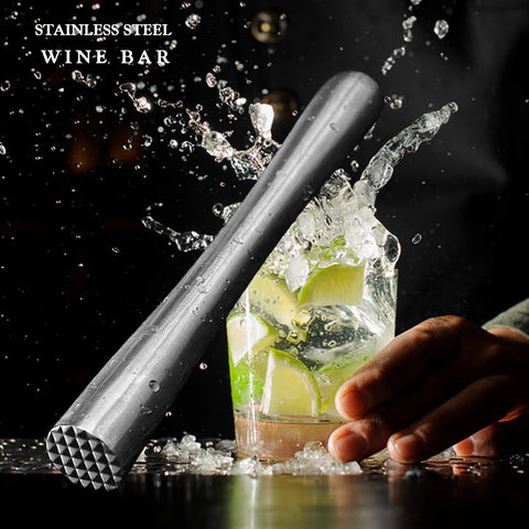 Multifunctional Stainless Steel Crushed Ice Hammer Popsicle Sticks Cocktail Swizzle Stick Fruit Muddle Pestle Barware Bar Tools