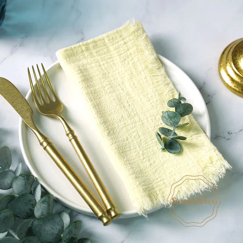 10pcs Napkins 41x41cm Cotton Cloth Gauze Retro Burr Rustic Towel Dining Place Mats Wedding Party Linen Fabric Table Decoration