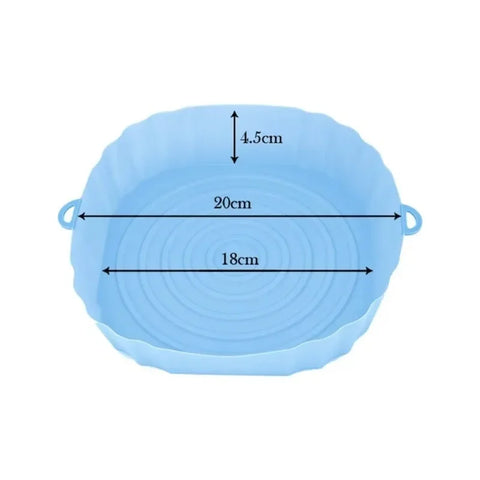 Reusable Air Fryer Silicone Pot Oven Baking Tray Airfryer Silicone Basket Pizza Fried Chicken Grill Pan Mat for Kitchen Tool