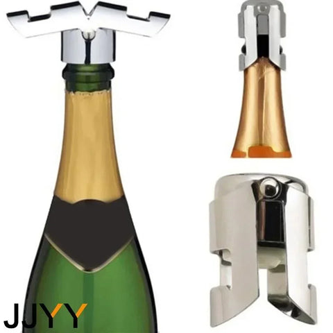 JJYY Stainless Steel Champagne Stopper Wine Beer Bottle Stopper Stainless Steel Bottle Stopper Bar Tools Fresh Leakproof