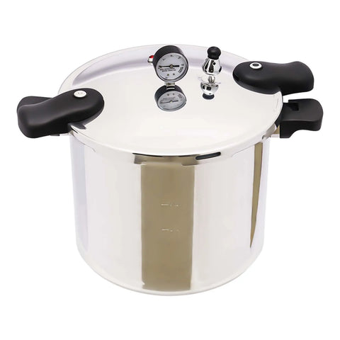 23 Quart Pressure Canner and Cooker with Pressure Gauge 10PSI Explosion Proof Safety Valve Extra-Large Size