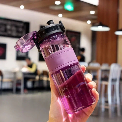 500ML Portable Sport Water Cup Couples Student Plastic Mug Large Capacity Outdoor Travel Sport Water Bottle Water Container