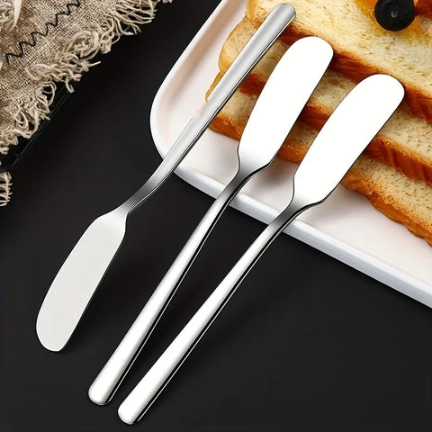 1pcs，Butter knife，Stainless Steel Butter Knife，Cheese Spreader，Jar Spreader，Metallic Can Scraper，Household Jar Scraper