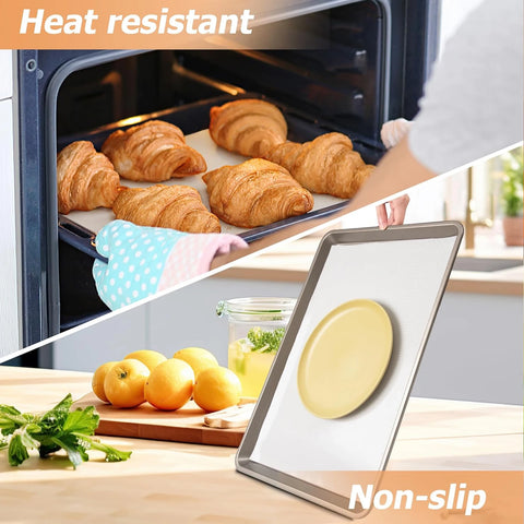 Silicone Baking Mat Roll, Large Reusable Heat Resistant Oven Liner for Cookie Bread, Non-stick Non Slip Dough Rolling Pastry Mat