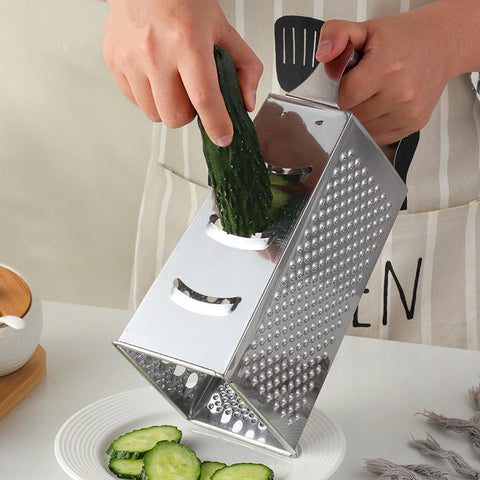 Four-Sided Stainless Steel Grater Shredder Vegetables Manual Cheese Peeler Cutter Slicer Chopper Kitchen Tools