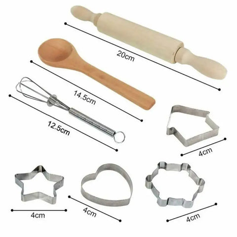 11PCS Kids Cooking Baking Set Chef Set, Includes Apron for Girls, Chef Hat, Mitt & Utensil Gifts for 3-10 Year Old Kids