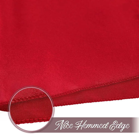 Satin Napkin Serving Square for Table Decoration, Dinner Towel for Wedding Party, Home, Hotel, Christmas, Red, 30cm X30cm, 6pcs