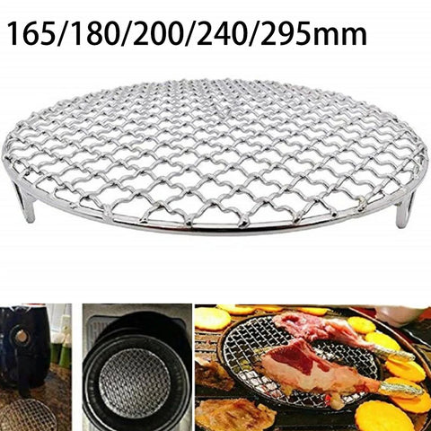 Round Baking Roasting Rack 201 Stainless Steel Wire Oven Grill Sheet Cake Cooking Tray Household Outdoor Camping BBQ Shelf