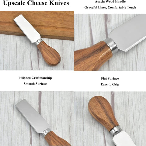 6-Piece Cheese Knives Set for Charcuterie Boards and Cutlery Stainless Steel Cheese Knife Set Collection kitchen Tools