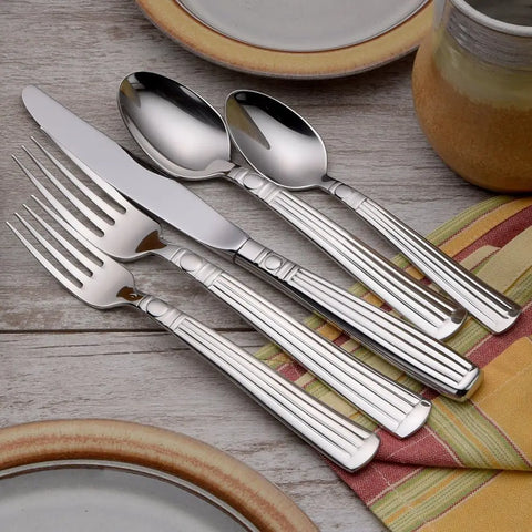 Lincoln 65-Piece 18/10 Flatware Set For 12, Includes Serving Pieces