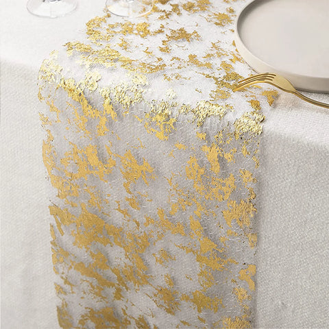 Sparkle Metallic Table Runners Multipurpose Table Decorations Shimmering Gold/Silver Runner Suitable for Wedding Event Party