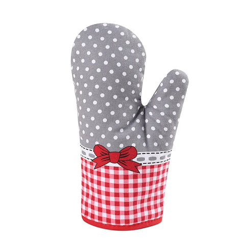 1PC New Pastoral Style Thickened Plaid Microwave Oven Insulation Gloves Microwave Oven Gloves Hot Gloves Kitchenware