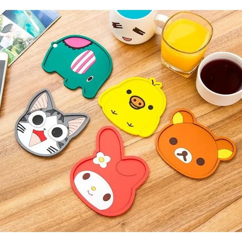 1 Pieces Hot Thickening Silicone Insulation Pad Cartoon Felt Antiskid Mat Cup Table Mat Bowl Cup Pads Mat Drink Coaster Placemat