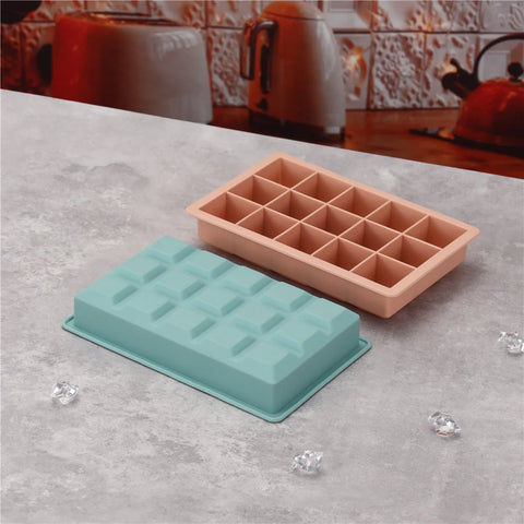 15 Grid Silicone Ice Cube Mold Big Square Ice Cube Tray Mold Ice Cube Maker Non-toxic Durable Bar Pub Wine Ice Blocks Maker