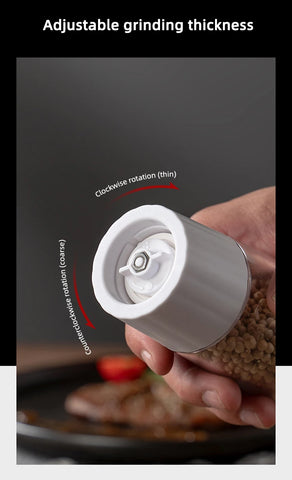 1PC Household Pepper Grinder Rotary Manual Sea Salt Pepper Seasoning Bottle Grinder Glass Seasoning Bottle.