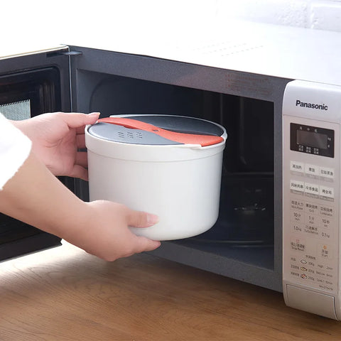 Microwave Oven Rice Cooker Portable Food Container Multifunction Steamer Rice Cooker Bento Lunch Box Steaming Utensils