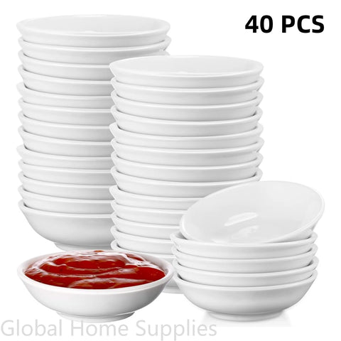 40 Pack Dip Bowls Set Dipping Sauce Bowls Mini Appetizer Plates for Seasoning Condiment Sushi Ketchup BBQ