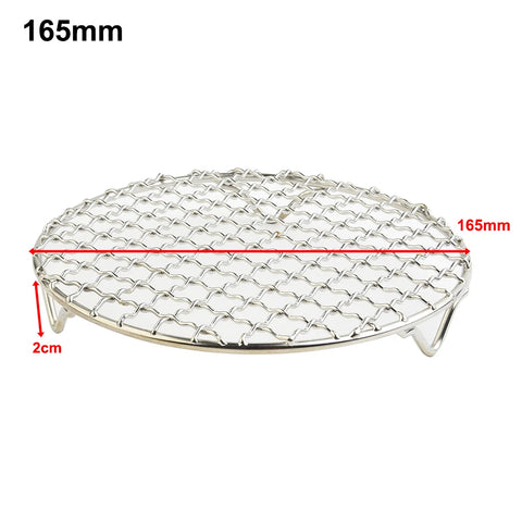 Round Baking Roasting Rack 201 Stainless Steel Wire Oven Grill Sheet Cake Cooking Tray Household Outdoor Camping BBQ Shelf