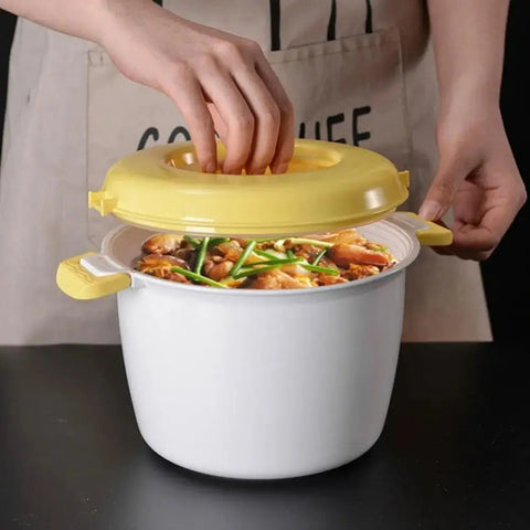 Microwave Rice Cooker Steamer Pot Pastamaker Oven Veggie Cookware Cooking Soup Pressure Pots Bowl Micro Vegetable Container