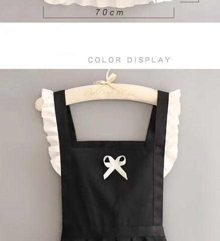 Cute Maid Outfit, Oil and Stain Resistant Apron with Waistband, Kitchen and Restaurant Work Clothes