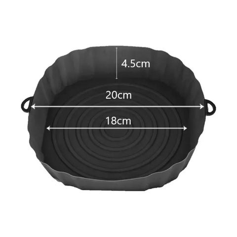 Reusable Air Fryer Silicone Pot Oven Baking Tray Airfryer Silicone Basket Pizza Fried Chicken Grill Pan Mat for Kitchen Tool