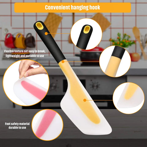 33cm Non Stick Omelette Spatula Turner Cake Cream Spatula Butter Scraper Flour Mixing Baking Tool Heat Resistant Pastry Scraper