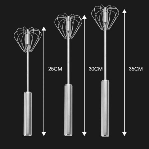 1/3pcs Stainless Steel Rotary Whisk Semi-Automatic Mixer Manual Whisk Household Cream Eggs Baking Gadgets