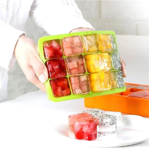 15 Grid Silicone Ice Cube Mold Big Square Ice Cube Tray Mold Ice Cube Maker Non-toxic Durable Bar Pub Wine Ice Blocks Maker