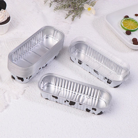 10Pcs Mini Loaf Pans With/Without Lids 6.8OZ Rectangle Aluminum Foil Baking Pans Reusable Mini Bread Containers Muffin Tins