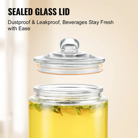 Beverage Dispenser Drink Dispensers for Parties Glass Juice Dispenser Stainless Steel Spigot Iced Tea Dispenser