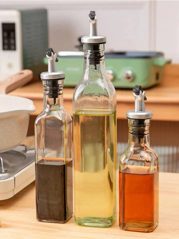 150ML/250ML/500ML Oil Pot Plastic Leak-proof Kitchen Seasoning Soy Sauce Vinegar Bottle Transparent Olive Oil Bottle