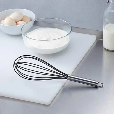 10-inch Manual Egg Beater Stainless Whisk Kitchen Wire Balloon Whisk Milk Egg Beater Egg Mixing Mixer Tools