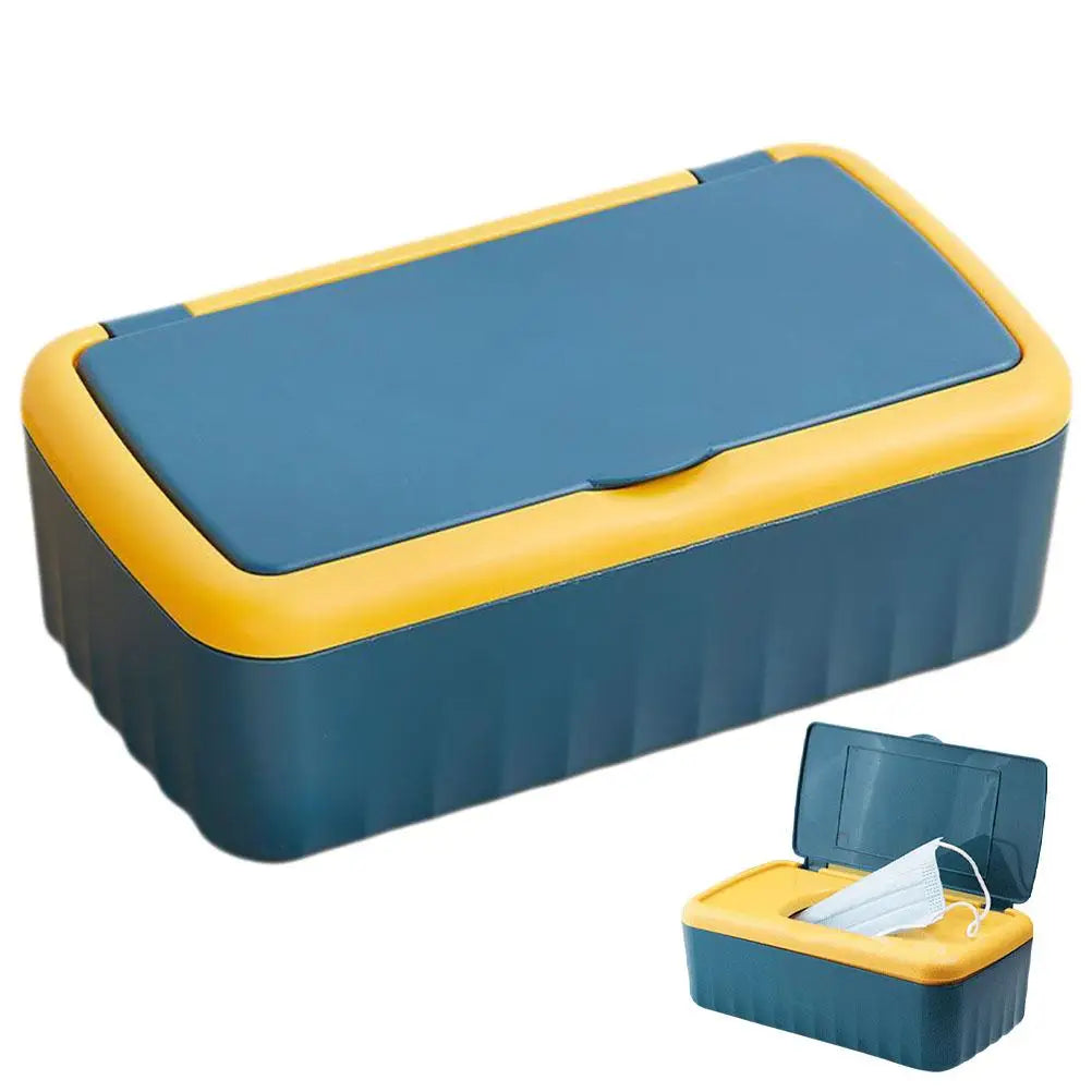 1Pcs Dustproof Wet Tissue Box with Lid Baby Nappy Wet Tissue Storage Holder Dispenser for Home Car Office Paper Tissue Organizer