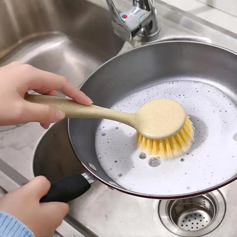 3/1pcs Kitchen Cleaning Brush Long Handle Pan Pot Brush Multifunctional Plate Bowl Dish Washing Brushes Stain Removal Tools