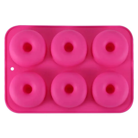 6 Holes Silicone Donut Mold Baking Pan Non-Stick Baking Pastry Chocolate Cake Dessert DIY Decoration Tools Bagels Muffins Donuts