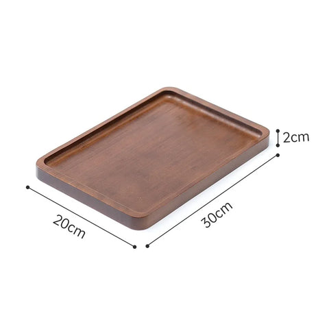 Bamboo Tray Handle New Chinese Tea Set Bamboo Hotel small Tea Tray Wooden Family Breakfast Tray Metal Handle