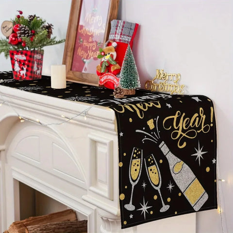 New Year Table Runner Dining Table Decoration New Year Tablecloth Table Cover Party Home Decoration Supplies