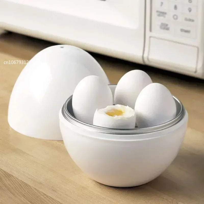 Microwave Egg Steamer Boiler Cooker 4 Eggs Capacity Easy Quick 5 Minutes Hard or Soft Boiled Kitchen Cooking Tools