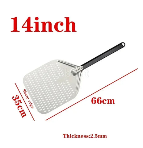 12 14 inch Big long Aluminum Pizza Shovel Peel With Long Handle Accessorie Pizza Paddle Spatula Nonstick Round Pan Baking turner