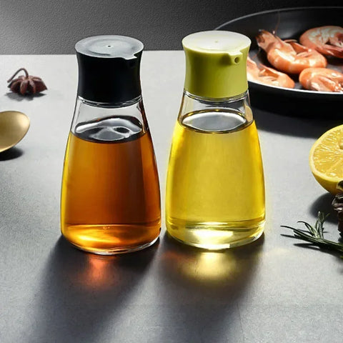 Durable Oil Bottle Soy Sauce Vinegar Sesame Oil Container Olive Oil Jar Seasoning Bottle Leak-Proof Kitchen Storage 170ML