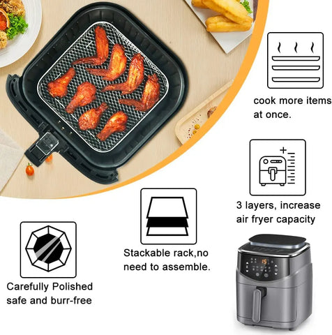 Baking Tray Oil Frying Baking Pan Non-stick Chips Basket Baking Dish Grill Mesh Kitchen Tools