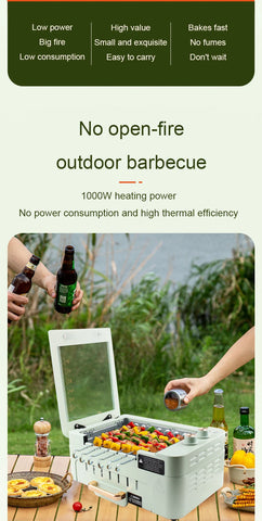 Electric Oven Smokeless Automatic Rotating Lamb Skewer Kebab BBQ Machine Barbecue Grill Roaster Hot Pot Stove Griddle Frying Pan