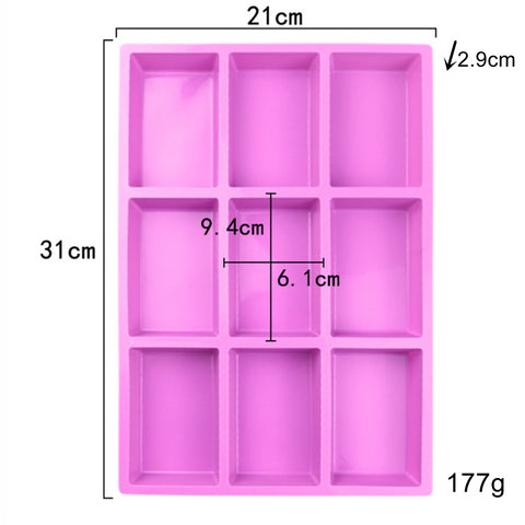 Silicone Rectangle Cake Pan Square Soap Molds Pudding Muffin Loaf Brownie Cornbread Mould