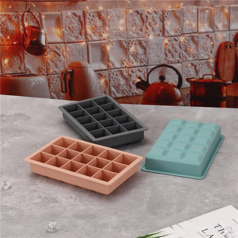 15 Grid Silicone Ice Cube Mold Big Square Ice Cube Tray Mold Ice Cube Maker Non-toxic Durable Bar Pub Wine Ice Blocks Maker