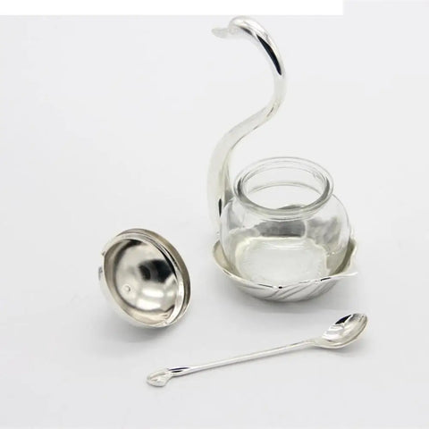 stainless steel swan sugar dish salt and pepper bottle bowl Spice Jar Set Seasoning