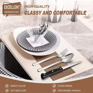 48 Pcs Silverware Set for 8 Stainless Steel Flatware Cutlery Utensil Kitchen New